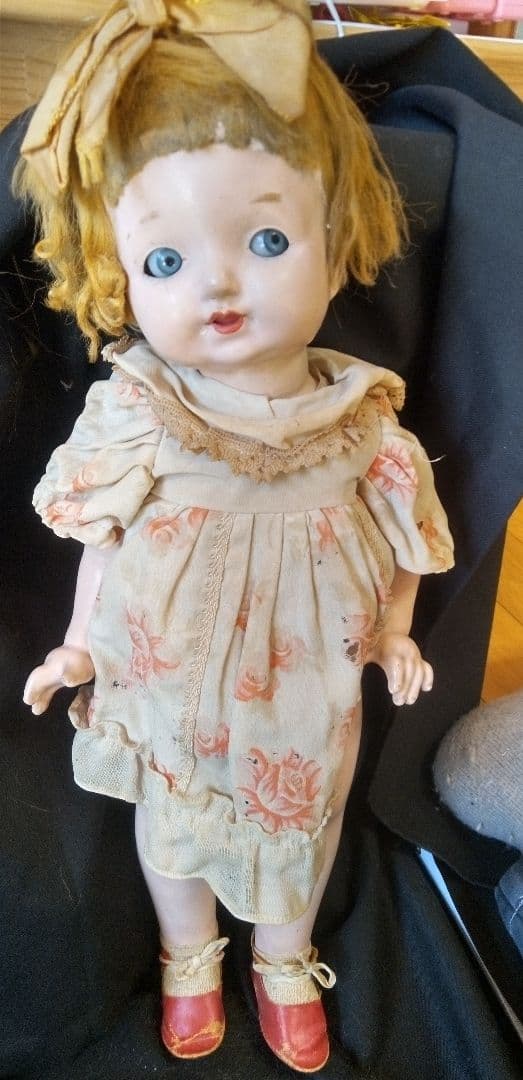三越ドール　フラーティアイ　大正　昭和　サクラビスク　人形