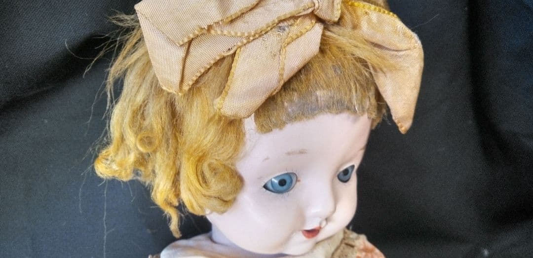 三越ドール　フラーティアイ　大正　昭和　サクラビスク　人形