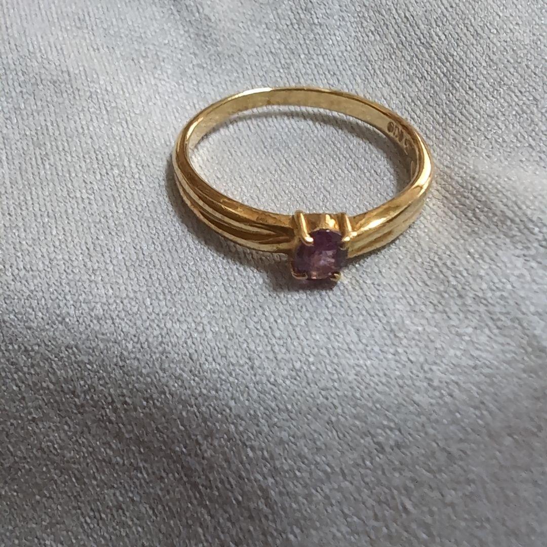 ゴールド　アメジスト リング