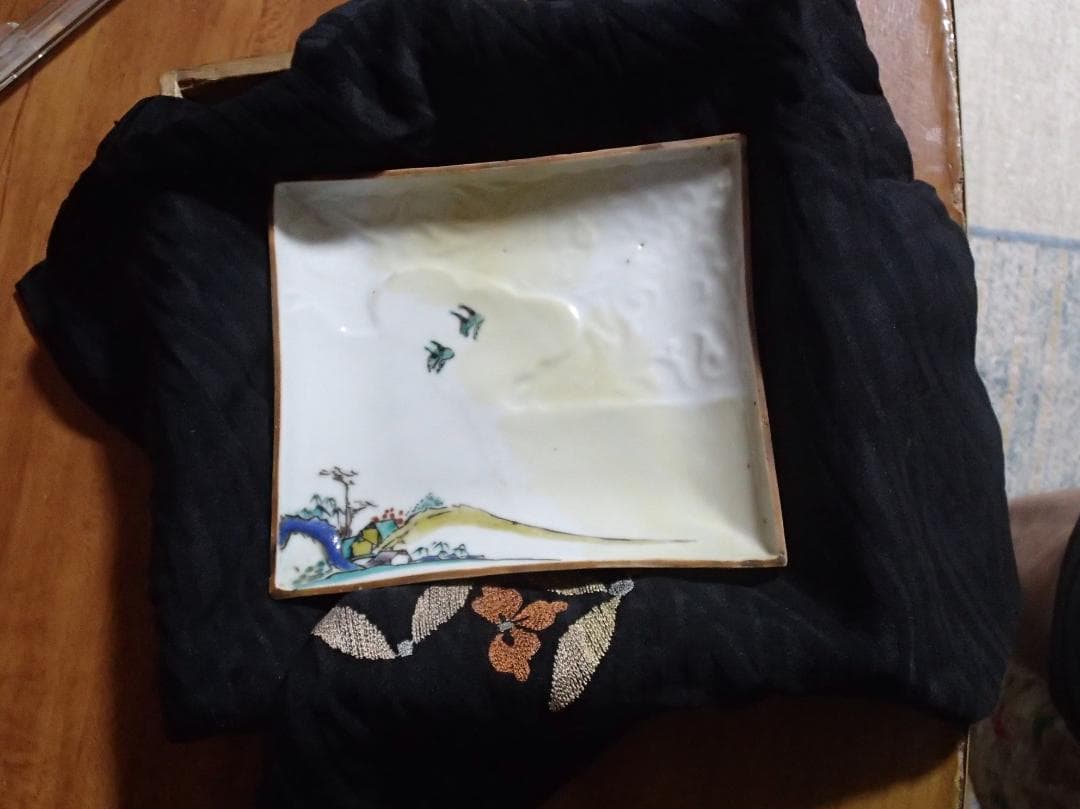 絵皿　角皿　古九谷　骨董
