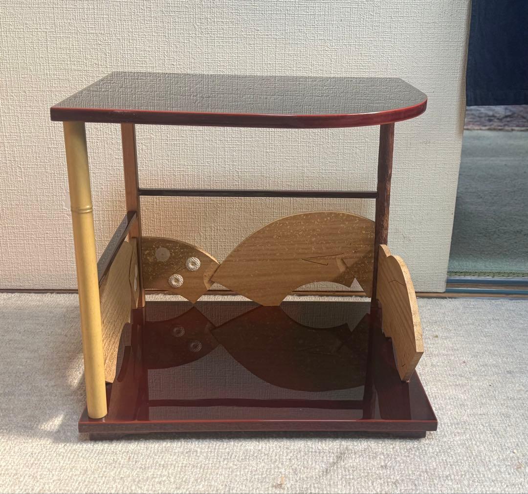 寿扇棚　輪島塗　塗師雅峰　茶棚　共箱　送料込み260125