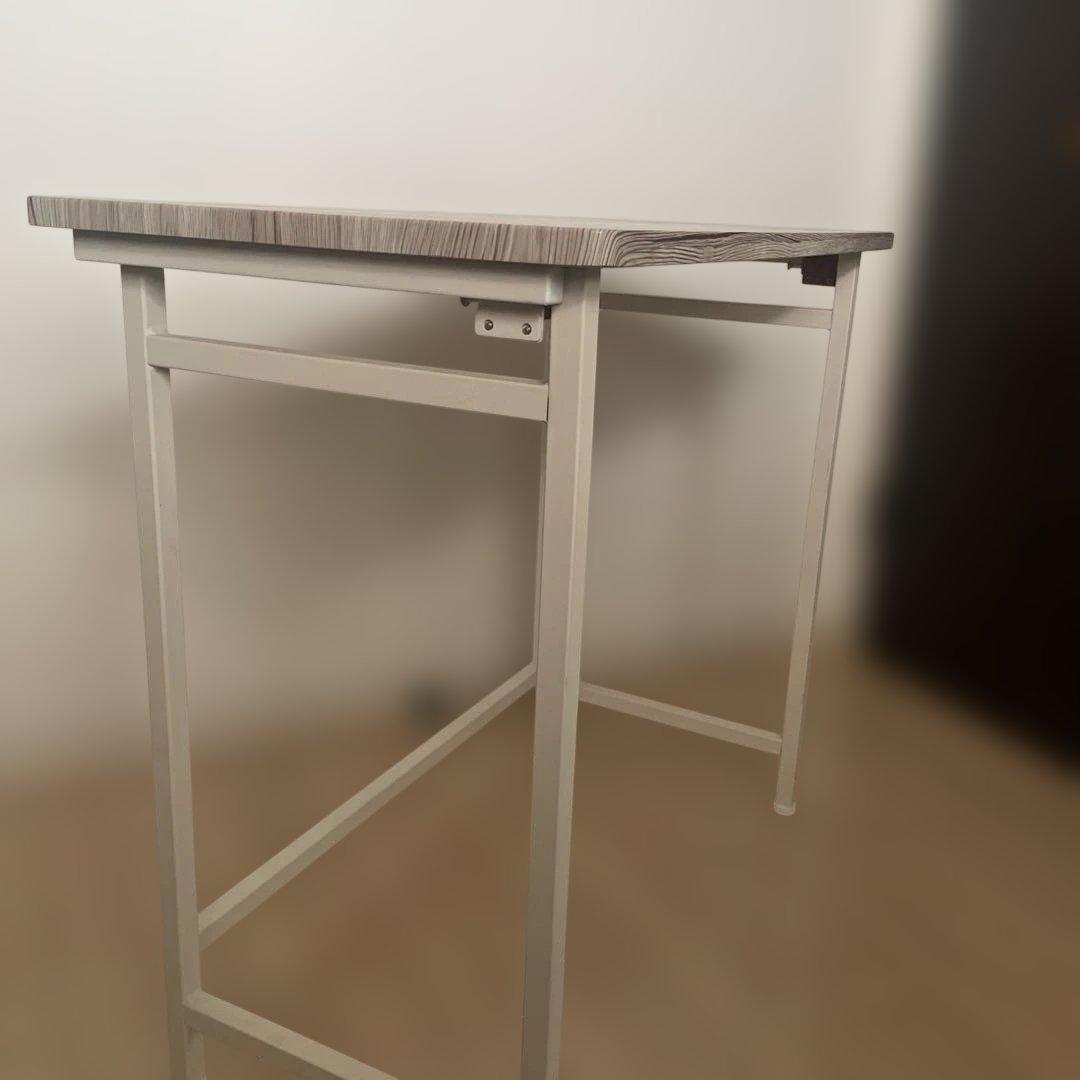 山善　木目調折りたたみテーブル　2個セット