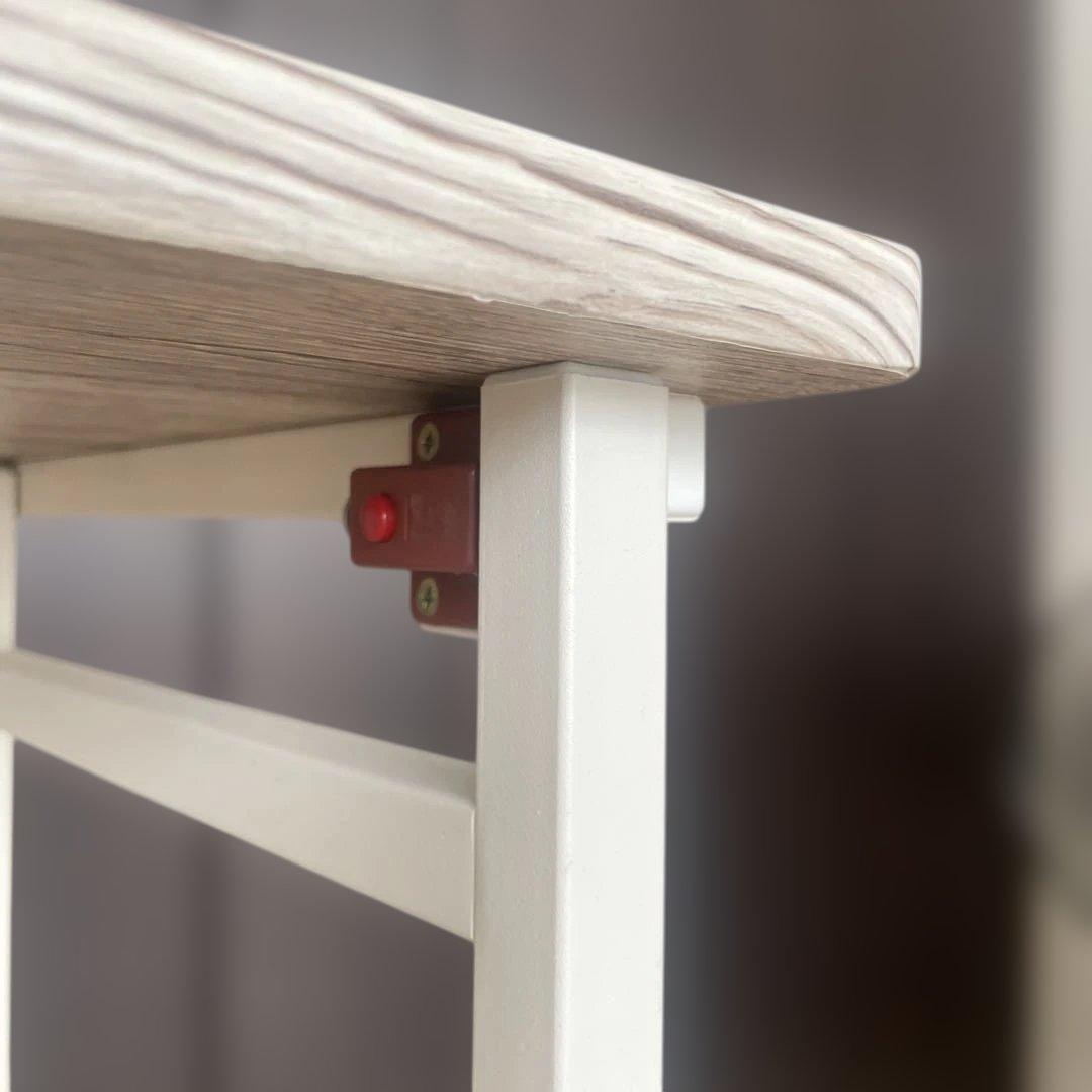 山善　木目調折りたたみテーブル　2個セット