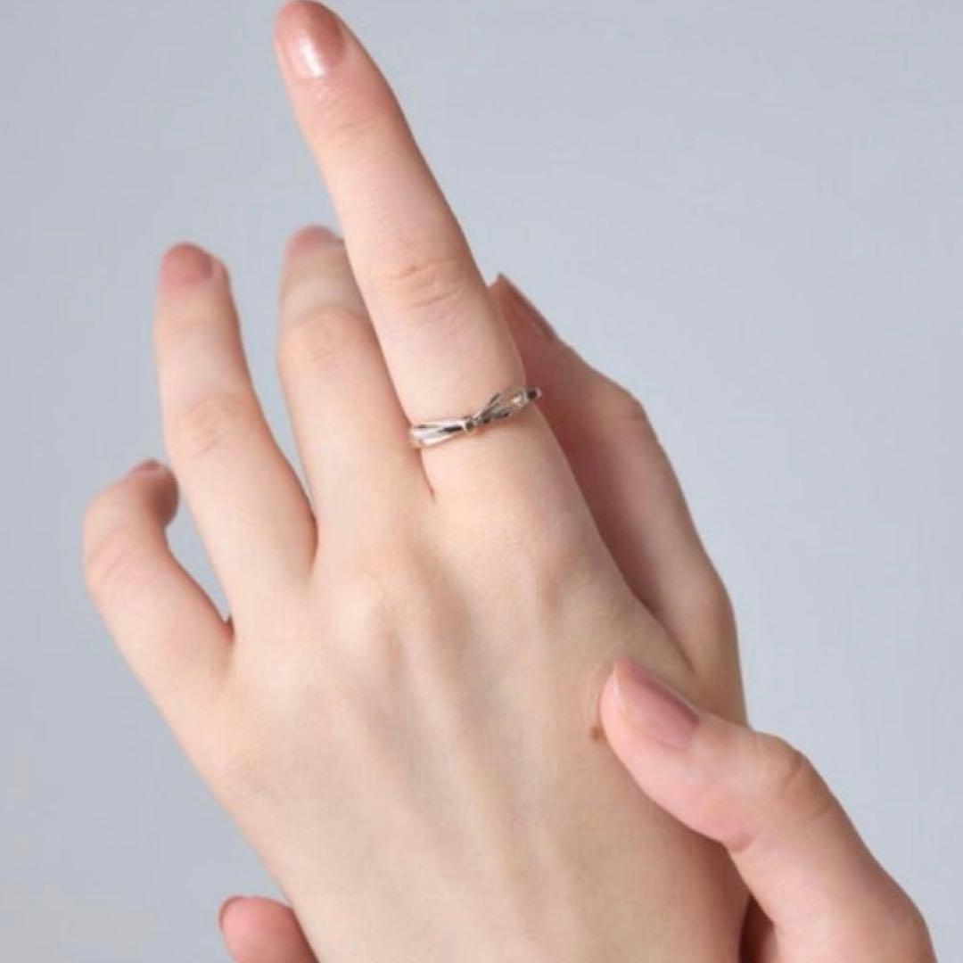 ete［ファントゥージュエリー］リボンリングピンクゴールド13号　【美品】
