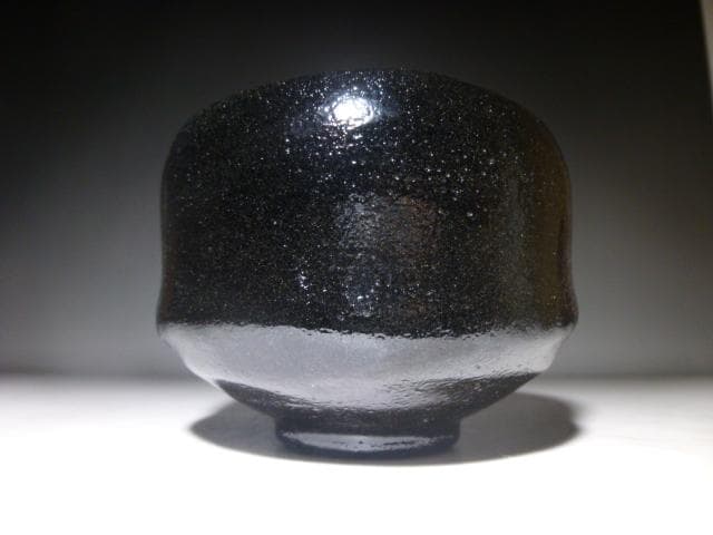 モンブラン楽吉左衛門　十二代　弘入　黒茶碗／十四代覚入極め箱／