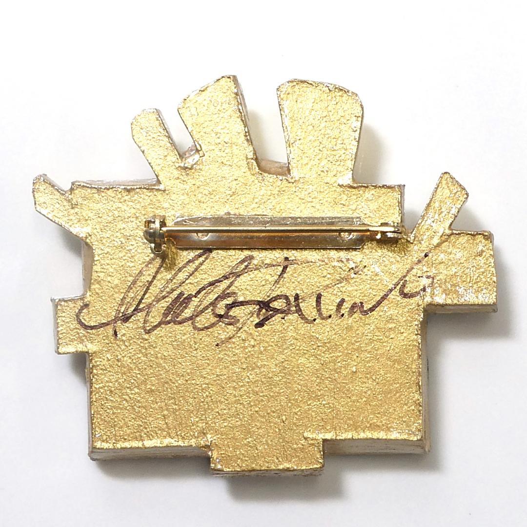 チャールズファジーノ ハンドメイド 3Dブローチ サイン入り