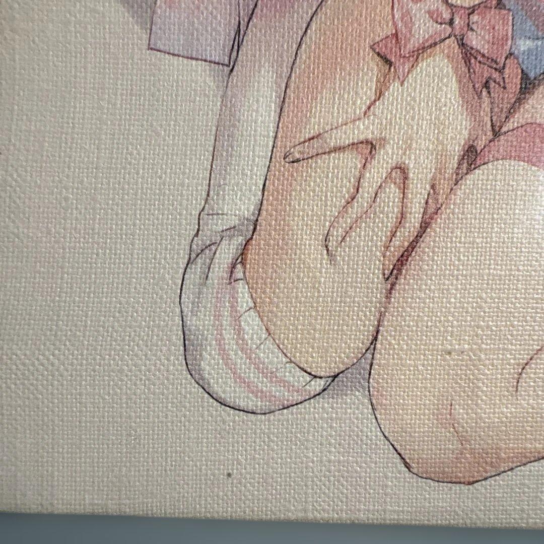 Anmi ポニーテールの子　キャンバスアート　キャンバスボード　グッズ　イラスト