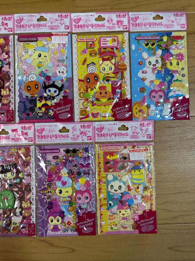 【希少】平成レトロ たまごっち たまもりしーる リフィル 9パックセット-②