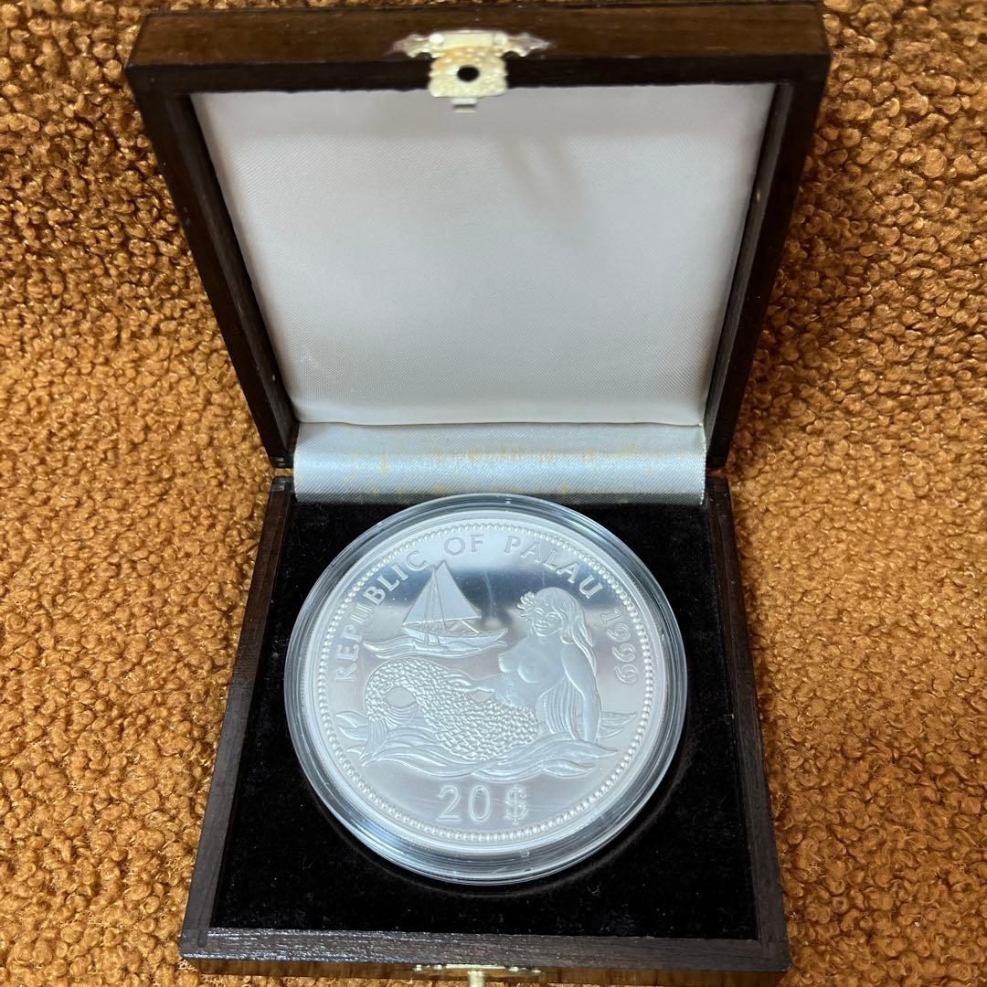 パラオ 1999年 サメ記念硬貨 20$ 【 純銀 】 ５オンス