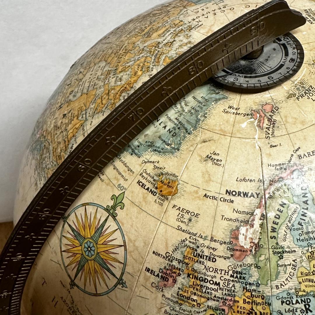 アメリカ製 ヴィンテージ地球儀 REPLOGLE GLOBES