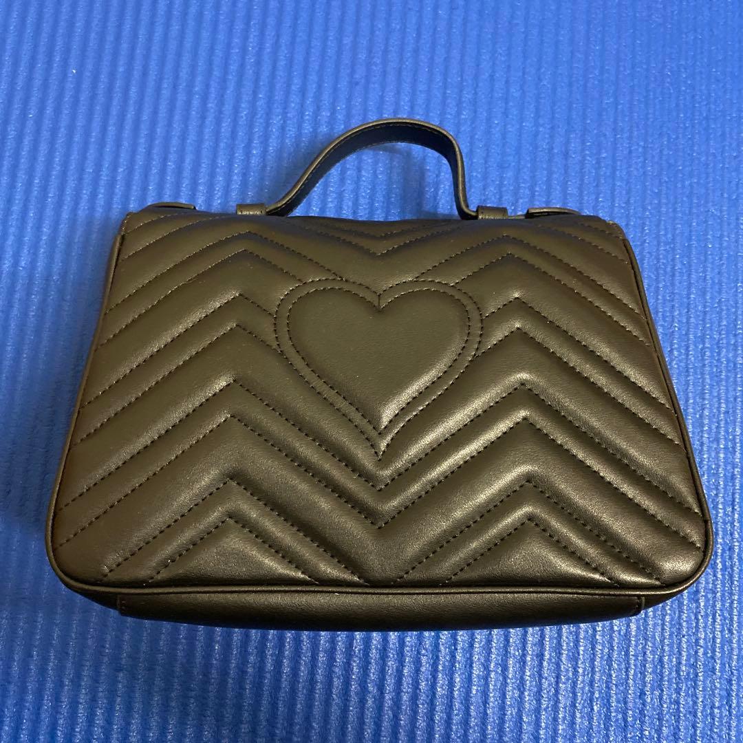 【訳あり】GUCCI GGマーモント　スモール トップハンドルバッグ