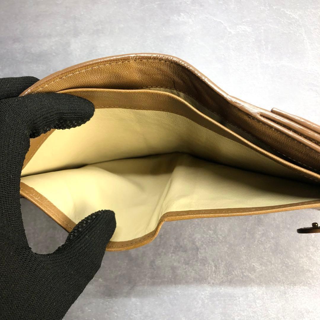 BOTTEGA　ボッテガヴェネタ　イントレチャート　ブラウン　レザー　折り財布