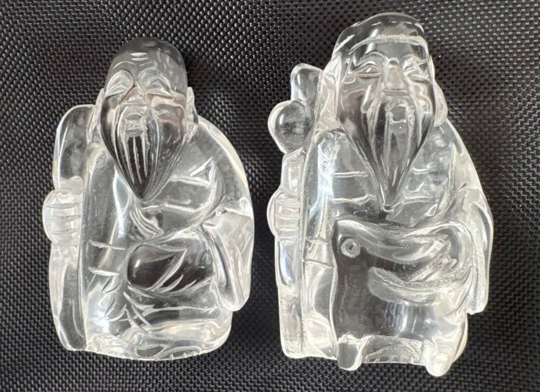 恵比寿&大黒天ペアセット　満月のエネルギーを注入した透明度の高い水晶