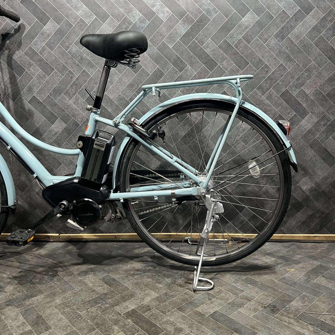 水色 電動アシスト自転車 前カゴ付き