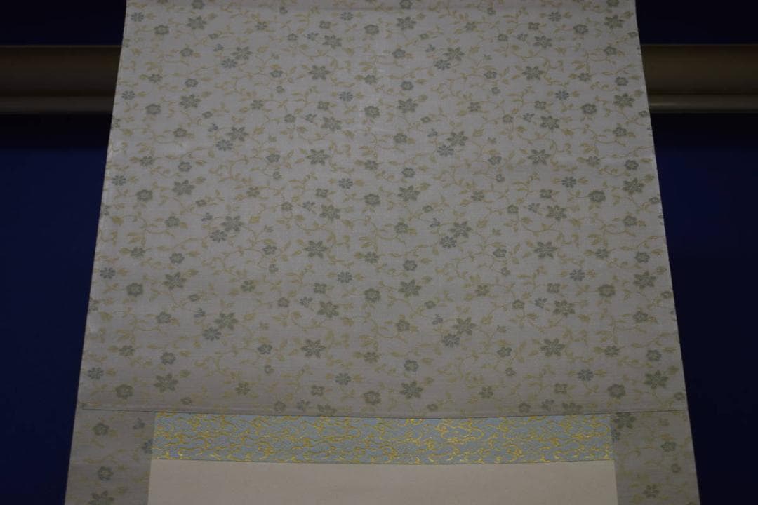 真作/雅楽/河伯遊泳図/河童画賛/軸先焼物/桐共箱付/布袋屋掛軸HI-968