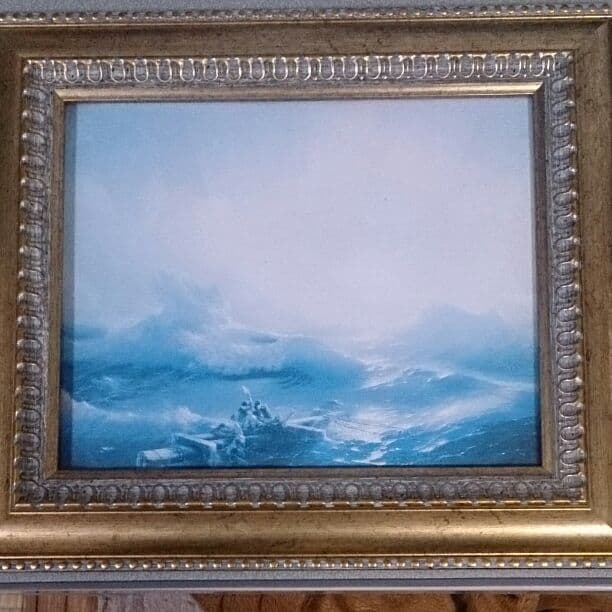 絵画 『第九の怒濤』1850年。★送料込み★