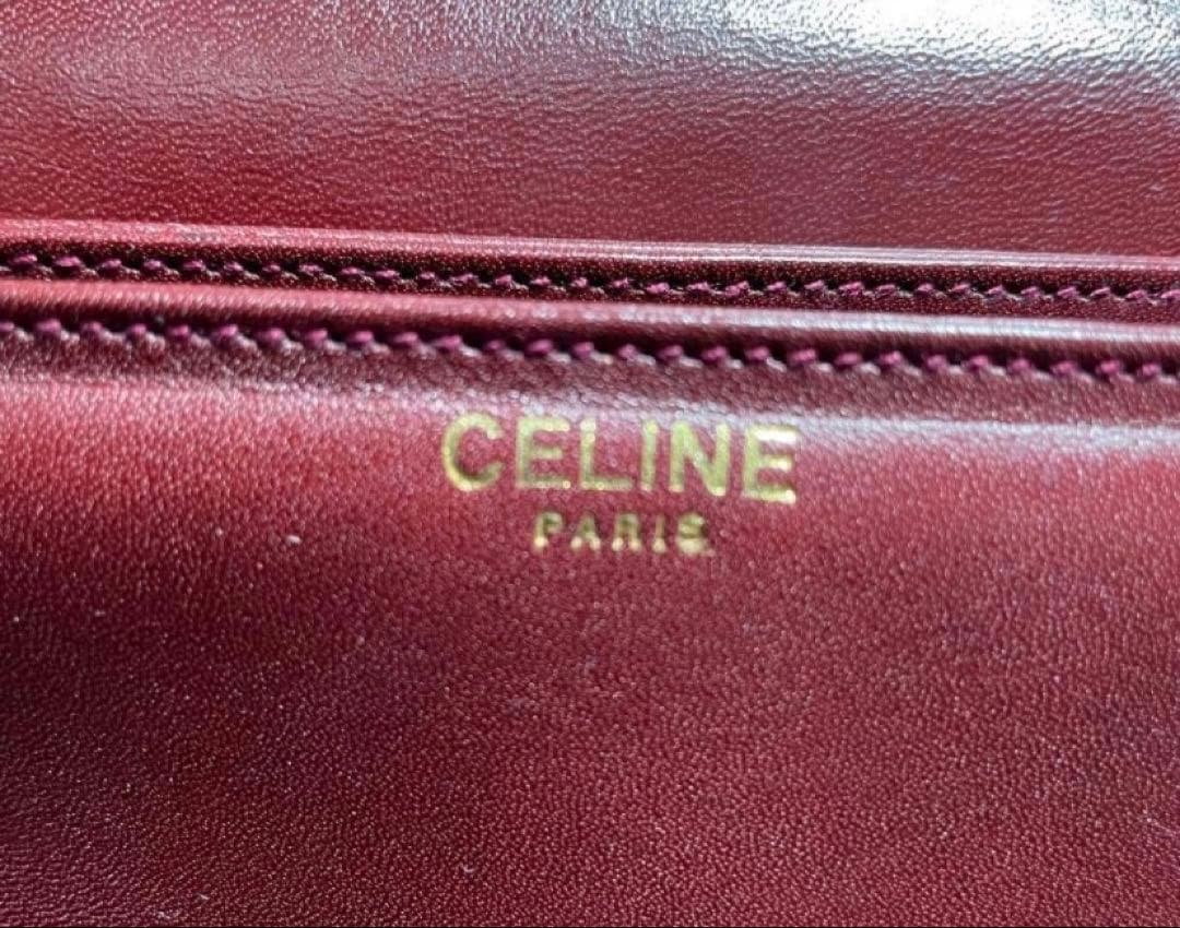 CELINE ヴィンテージ レザーショルダーバッグ