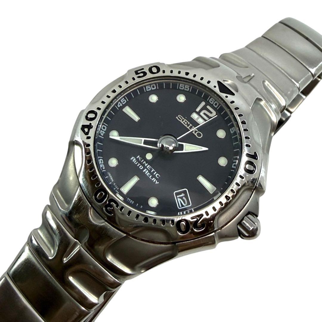 Ⴤ1410 希少レアꕤSEIKO キネティック 自動巻き オートリレー