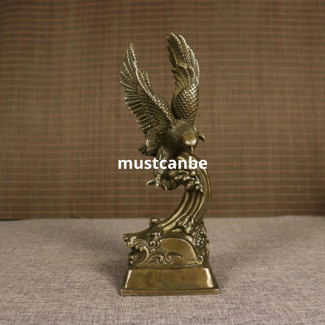 銅器 鷹 応接間 玄関 茶室 事務机 書斎 装飾品 工芸品 置物