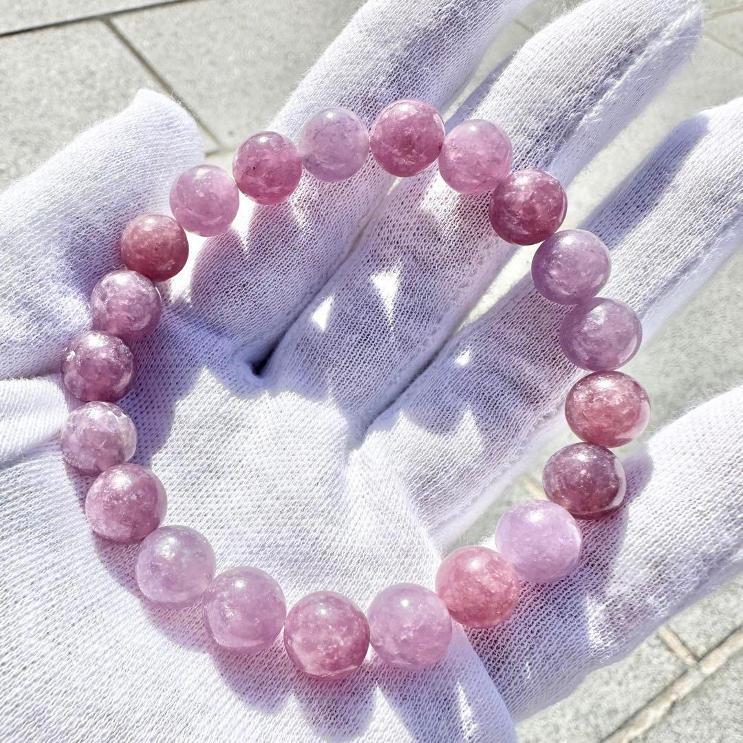 キラキラな輝き！！　マルチカラーレピドライト　ブレスレット④