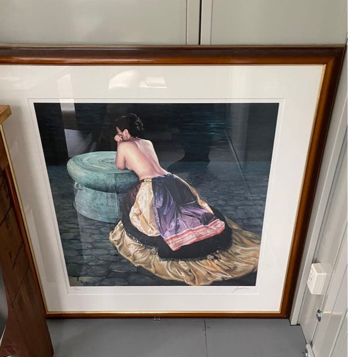 JiaLu 中国の女流画家　額　絵画