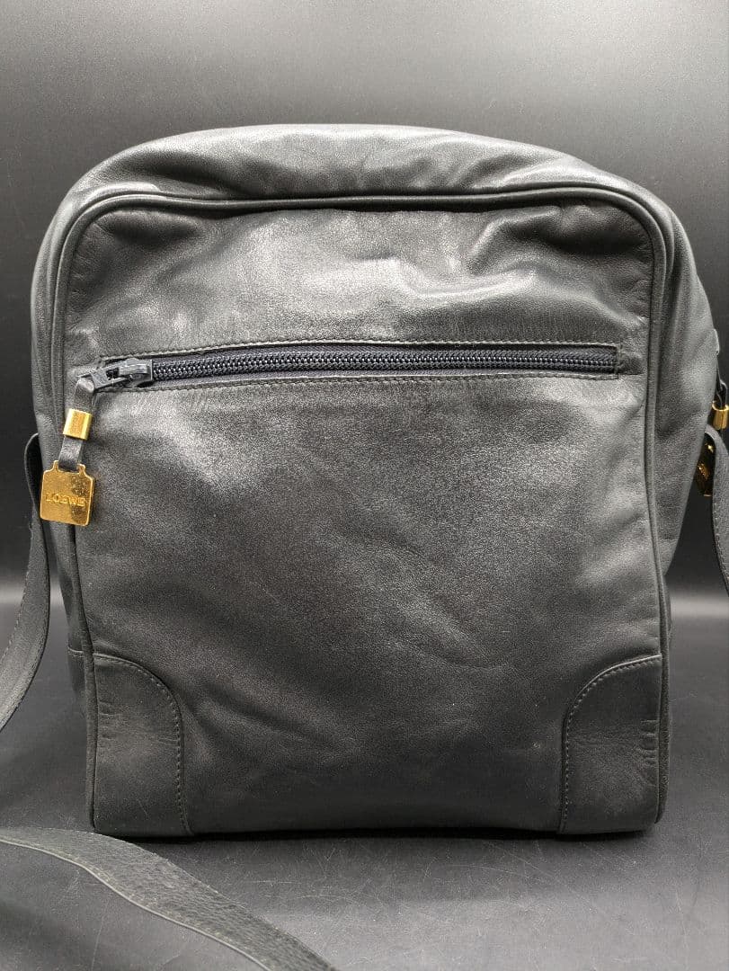 LOEWE アナグラム ショルダーバッグ ヴィンテージ オールレザー