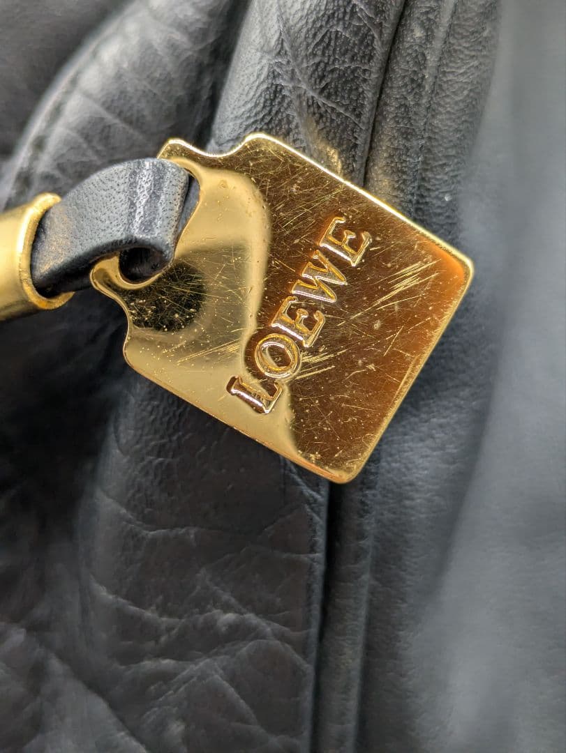 LOEWE アナグラム ショルダーバッグ ヴィンテージ オールレザー