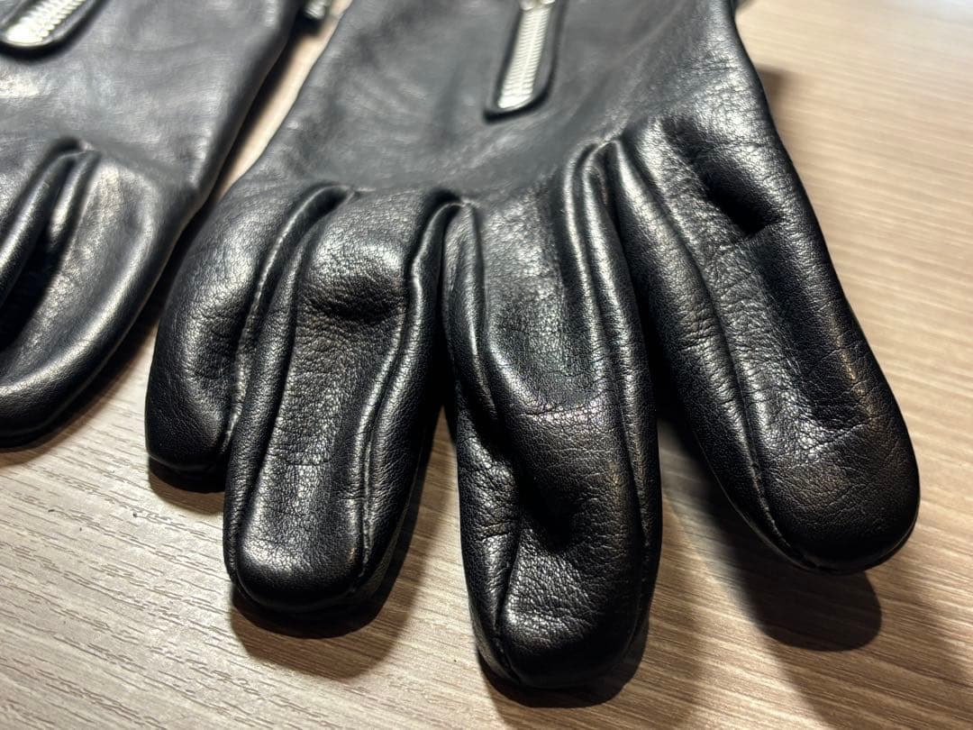 Schott ショット　革手袋　ジップ　レザーグローブ　Mサイズ　ブラック