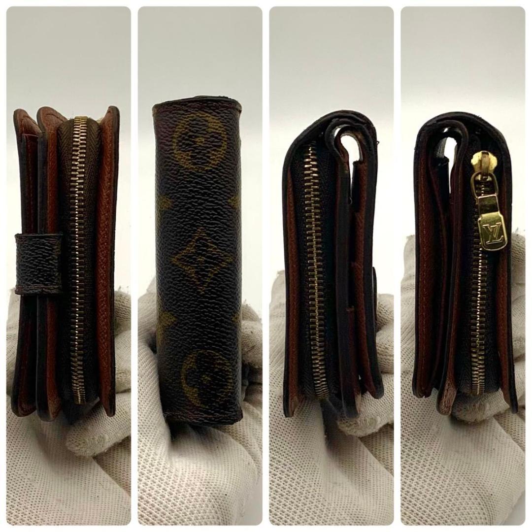鑑定済み 箱付き ルイヴィトン コンパクトジップ 二つ折り モノグラム 財布