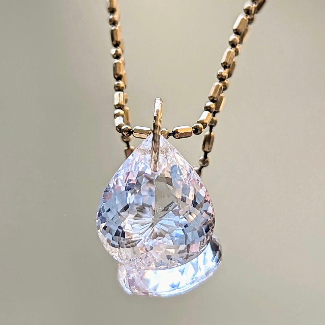 ♢Lacie♢K18 モルガナイト3.87ct ネックレスチャーム