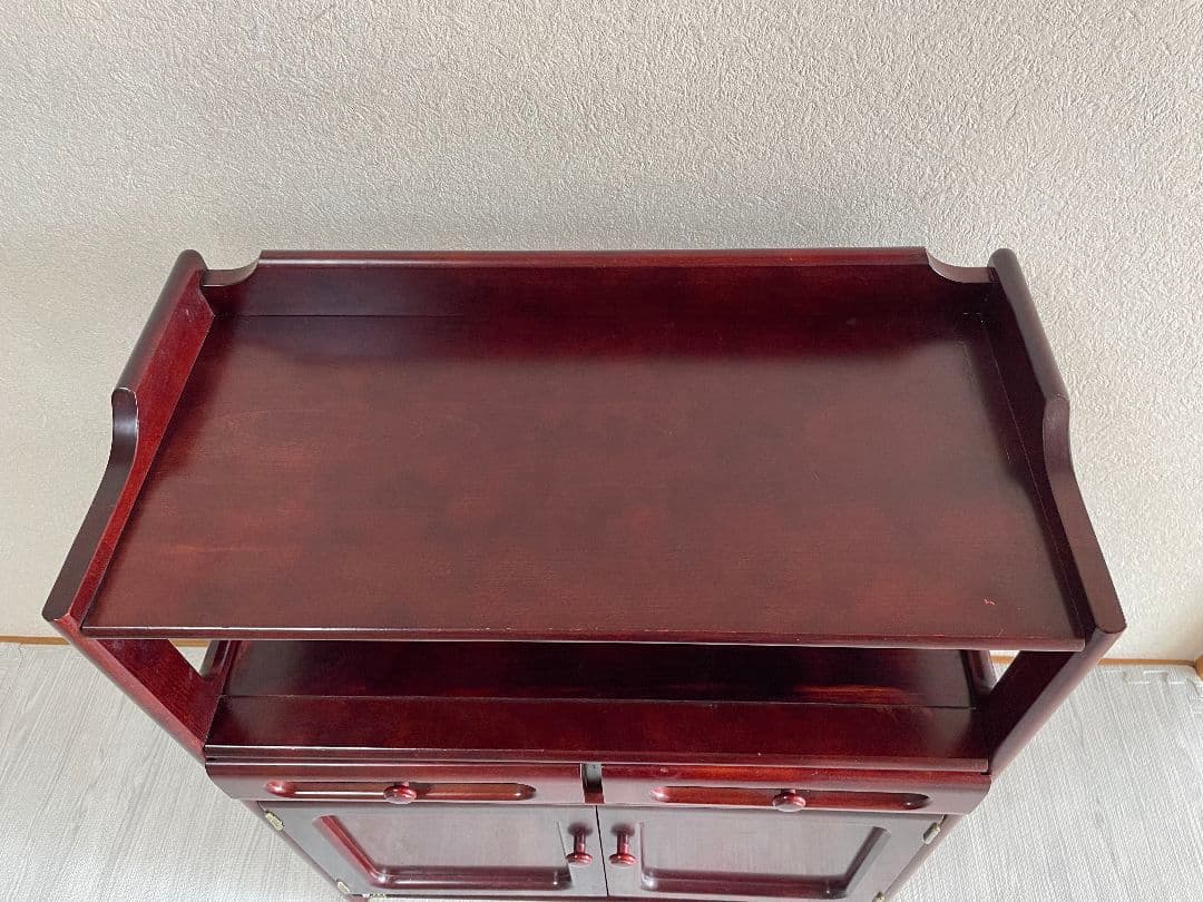 ミーコカリモク　電話台　ファックス台　チェスト　棚　高級家具　ヴィンテージ