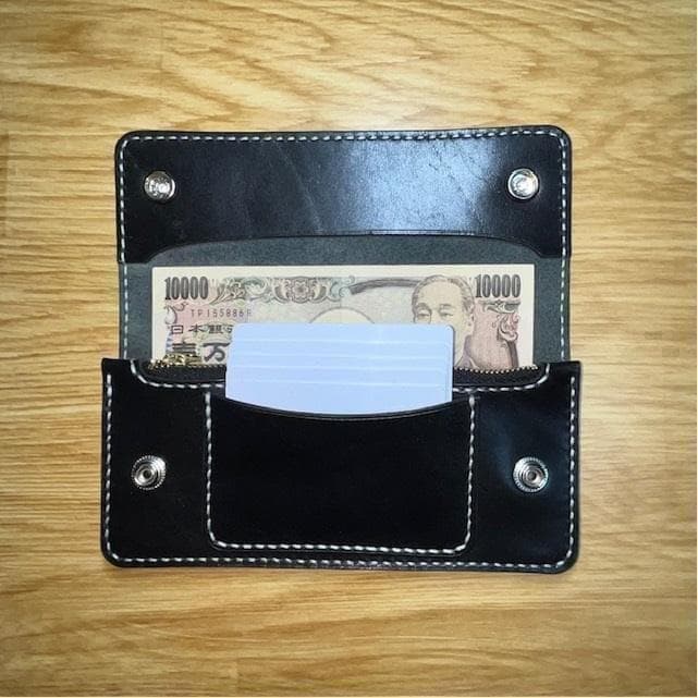 2005.5.15 ロングトラッカーウォレット/栃木レザー/ステッチ黒色