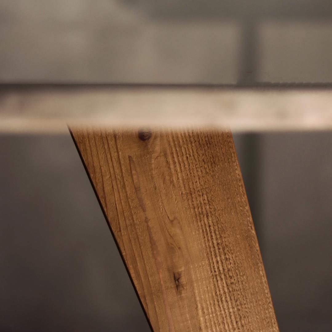 オーダー専用｜円形｜ラウンドテーブル｜ライトグレー｜薄塗りモルタル