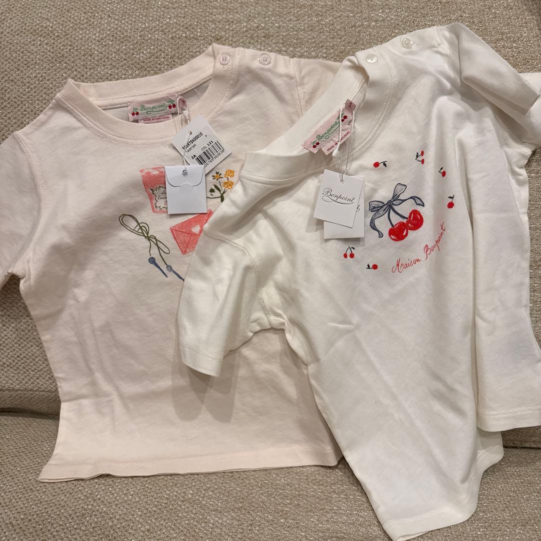 [なるみん✨断捨離] Bonpoint イラスト付きTシャツ2枚セット