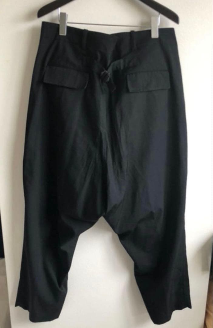 ヨウジオム アジャスター付き ギャバ サルエルパンツ yohji