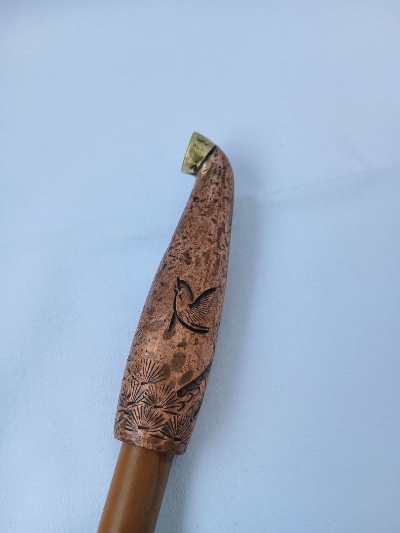 キセル　銅製　彫刻　煙管