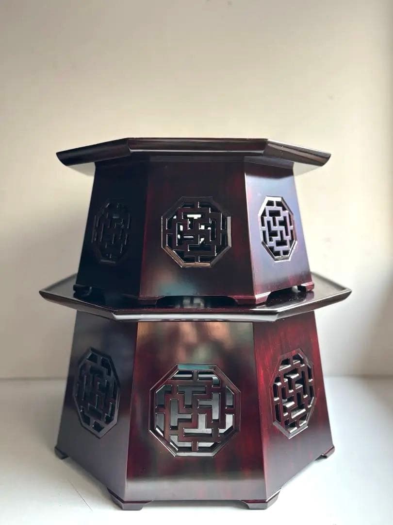 761 李朝家具 八角膳 小盤② 杏子通板 ソバン ヴィンテージ 美品 韓国