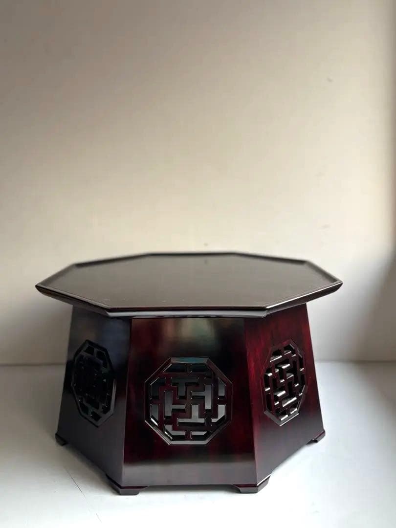 761 李朝家具 八角膳 小盤② 杏子通板 ソバン ヴィンテージ 美品 韓国