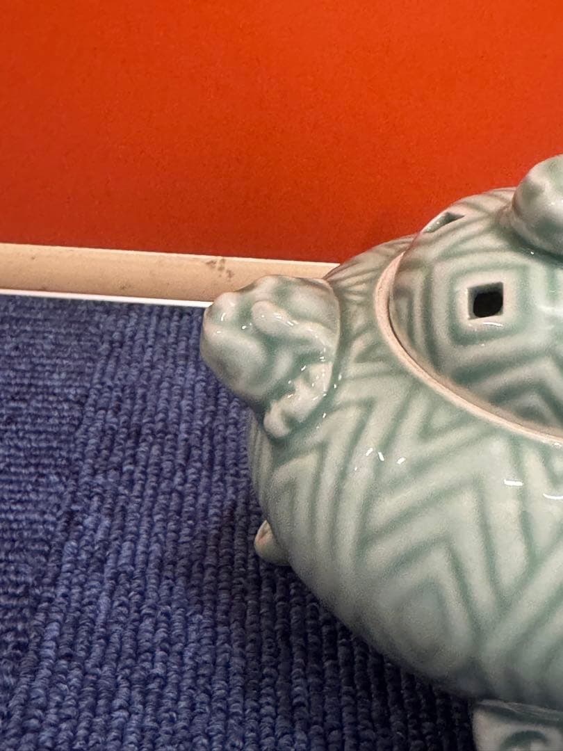 1661 清兵衞　青磁　獅子　香炉