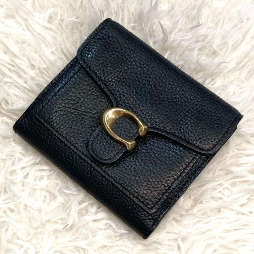 【美品】COACH タビー　スモールウォレット　二つ折り財布　黒
