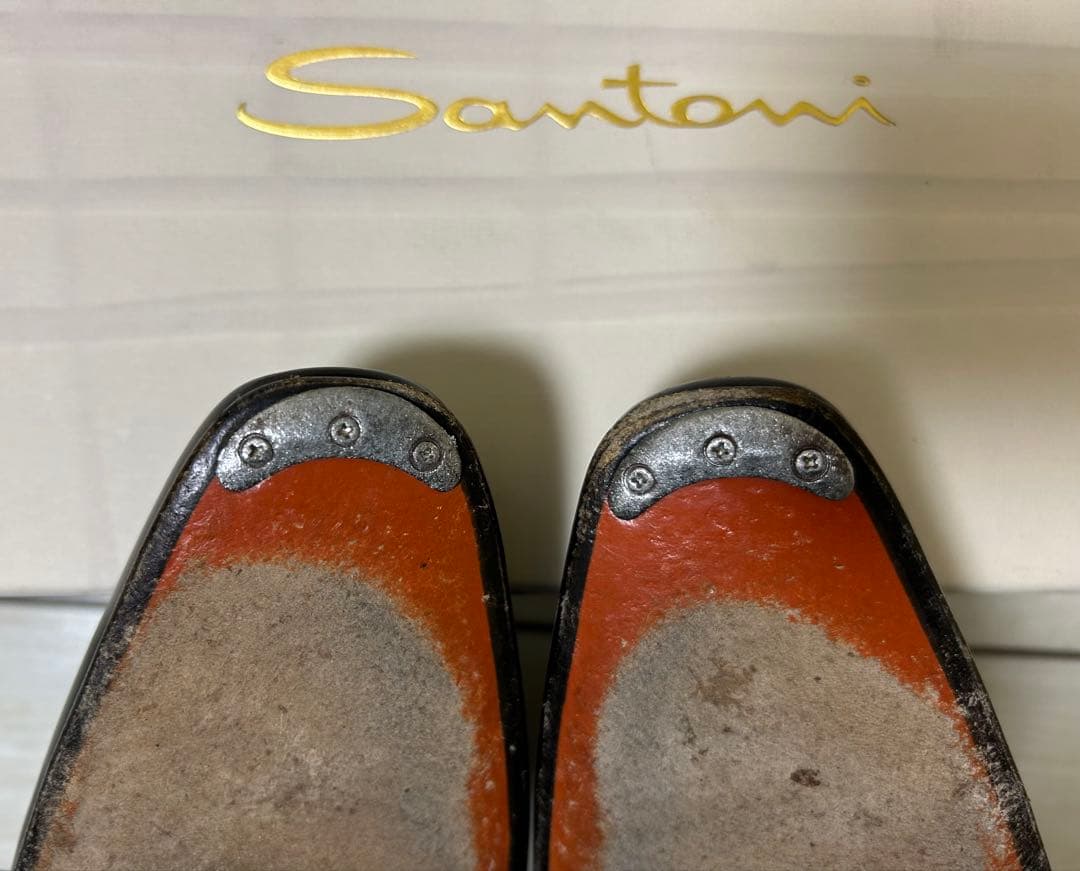 Santoni ブラックオックスフォードシューズ　11542