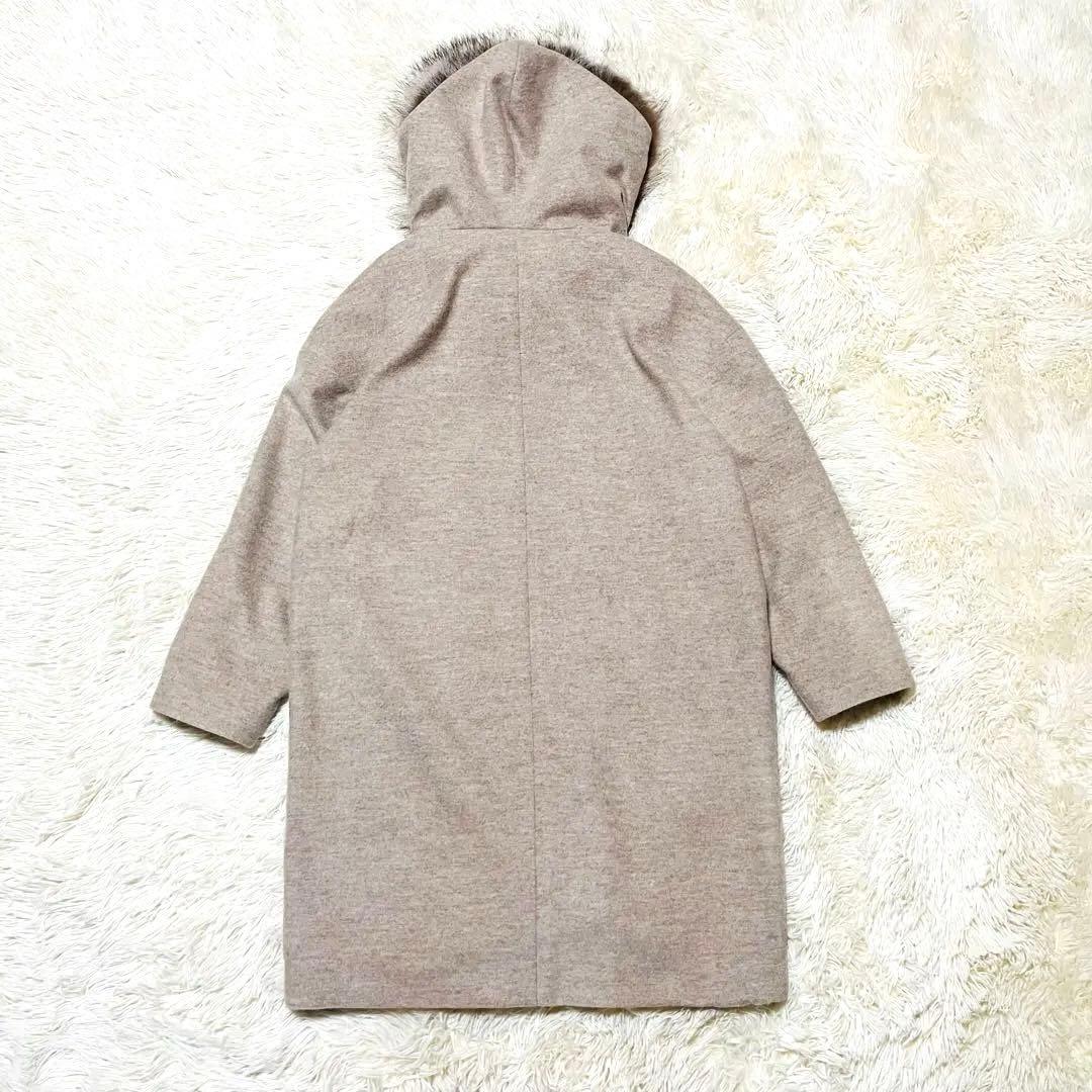 BRUNELLO CUCINELLI カシミヤ ファー ロングコート ベージュ