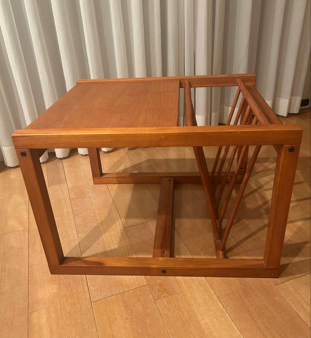 SCANTEAK サイドテーブル マガジンラック