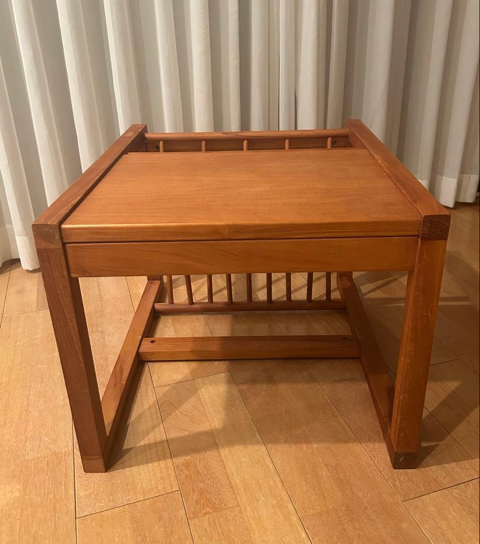 SCANTEAK サイドテーブル マガジンラック