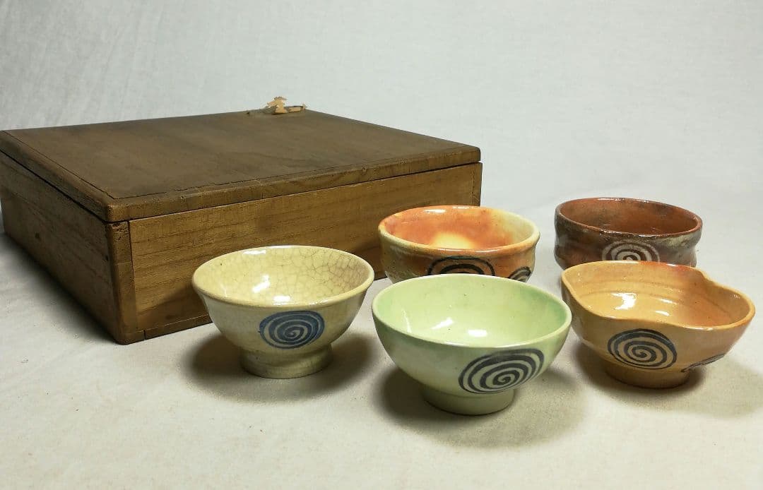 吉向焼　盃揃　木箱