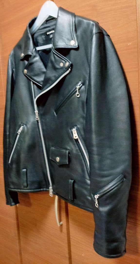 JACKROSE 羊革ダブルライダースジャケット 5(XL)ブラック 美品！