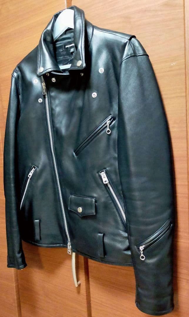 JACKROSE 羊革ダブルライダースジャケット 5(XL)ブラック 美品！