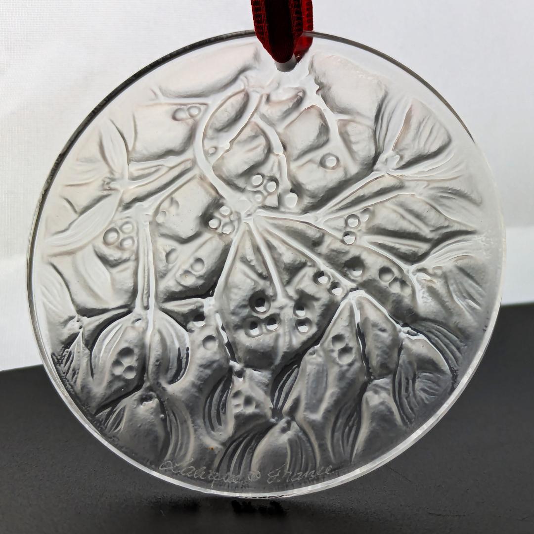 【8/3まで限定】フロストガラス★ラリック ヤドリギ ペンダント オーナメント