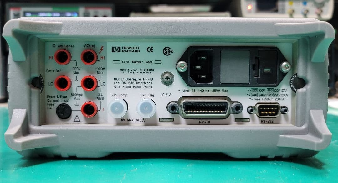 ②KEYSIGHT/HP 34401A 6.5桁 デジタルマルチメーター整備品