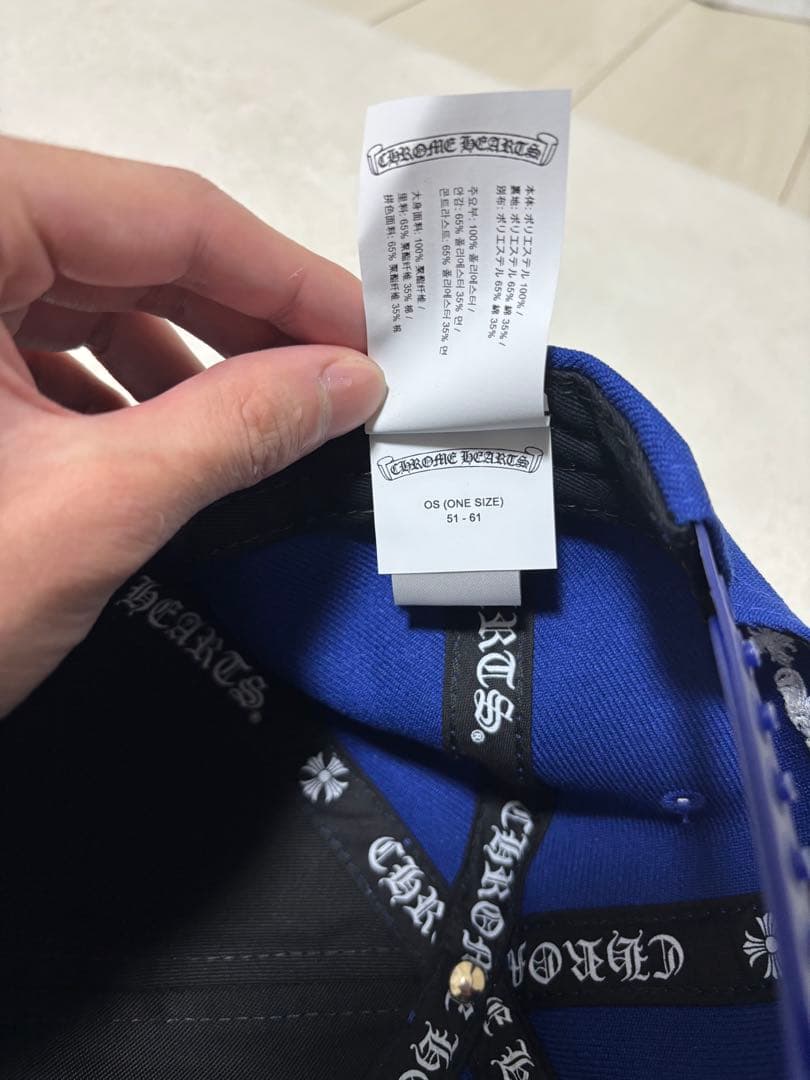 CHROME HEARTS ベースボールキャップ 青